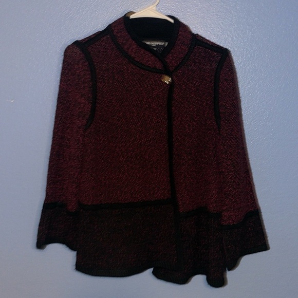 Karl Lagerfeld Paris Mulled Wine Single Button  Cardigan - size XS. L - Picture 1 of 6